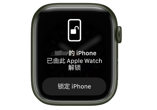 南京苹果手机维修分享用 AppleWatch 解锁配备面容 ID 的 iPhone方法 